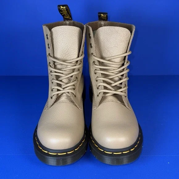 Dr. Martens 1460 Pascal Savannah Tan Leather Boots Size‎ 6 Punk Biker Grunge - Picture 5 of 8